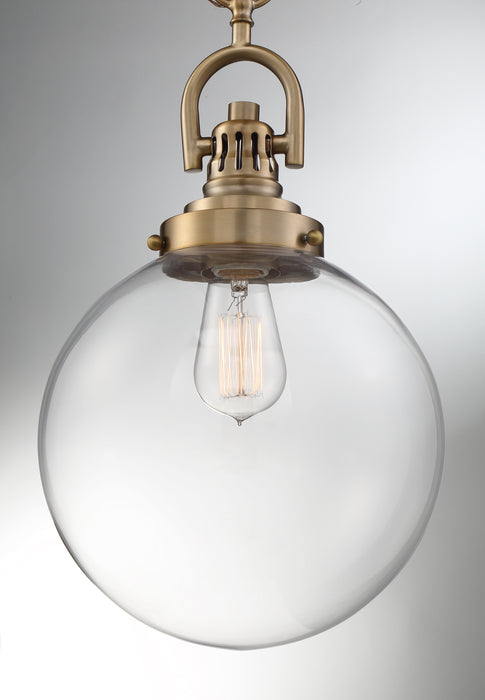 Skyloft One Light Pendant in Burnished Brass