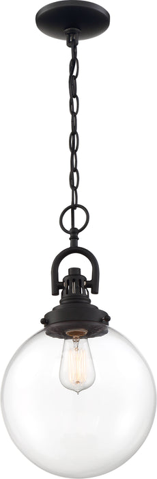 Skyloft One Light Pendant in Aged Bronze / Clear