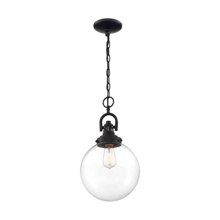 Skyloft One Light Pendant in Aged Bronze / Clear