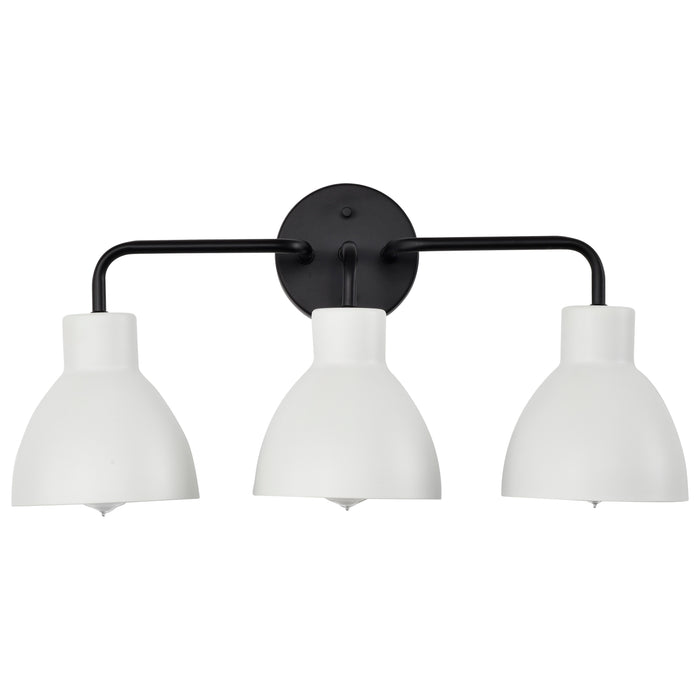 Sloan Three Light Vanity in Matte Black