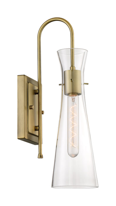 Bahari One Light Wall Sconce in Vintage Brass