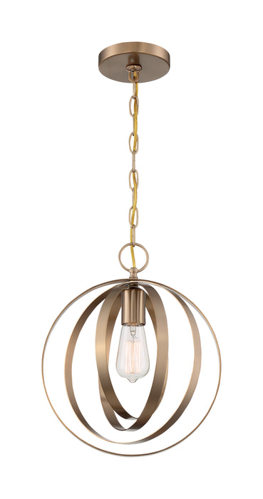 Pendleton One Light Pendant in Burnished Brass