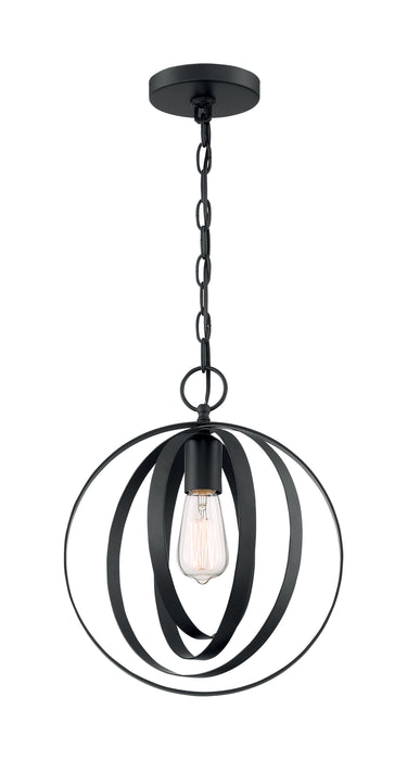 Pendleton One Light Pendant in Matte Black