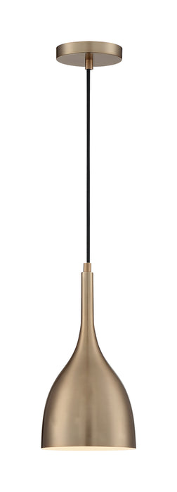 Bellcap One Light Pendant in Burnished Brass
