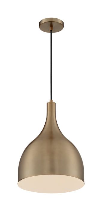 Bellcap One Light Pendant in Burnished Brass