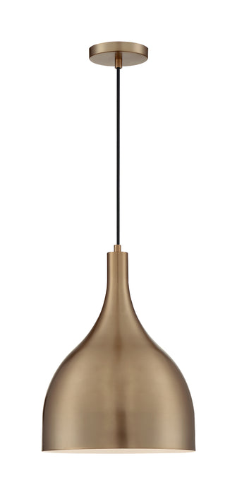 Bellcap One Light Pendant in Burnished Brass