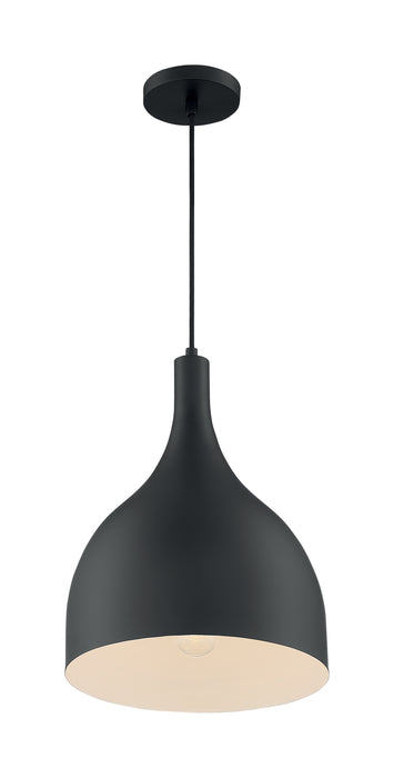 Bellcap One Light Pendant in Matte Black