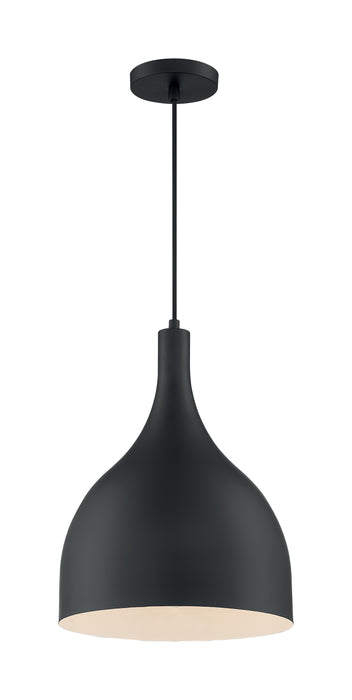 Bellcap One Light Pendant in Matte Black
