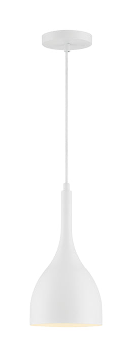 Bellcap One Light Pendant in Matte White