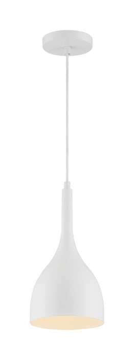 Bellcap One Light Pendant in Matte White