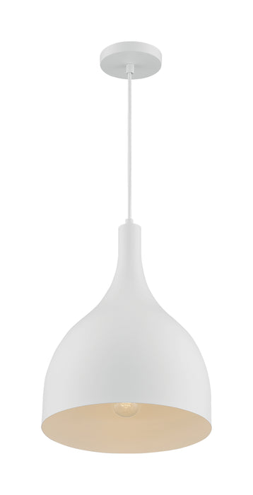 Bellcap One Light Pendant in Matte White