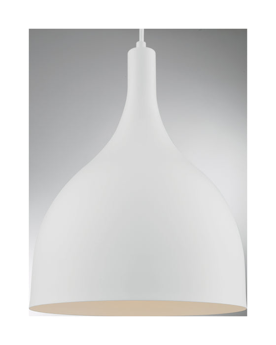 Bellcap One Light Pendant in Matte White