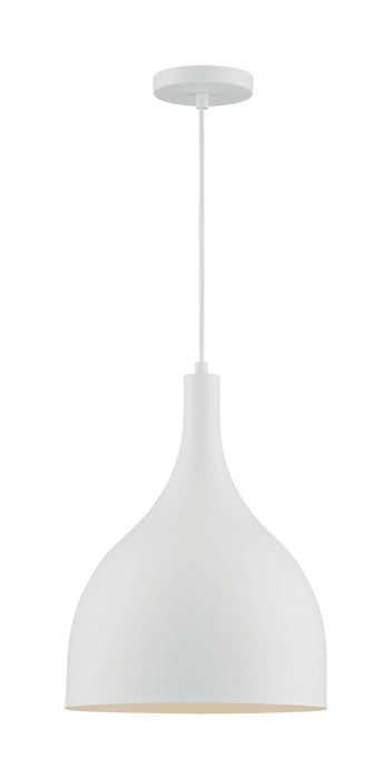 Bellcap One Light Pendant in Matte White