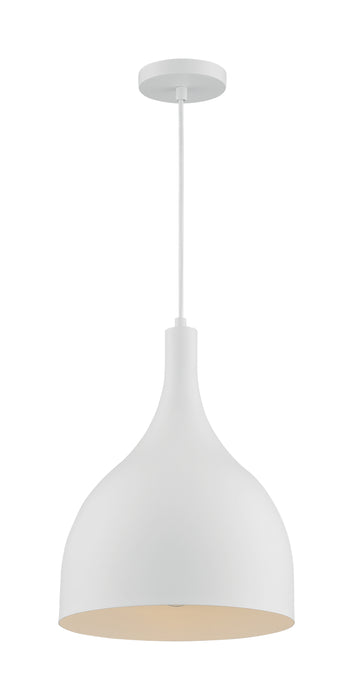 Bellcap One Light Pendant in Matte White