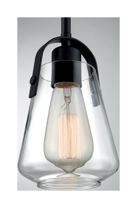 Skybridge One Light Mini Pendant in Matte Black