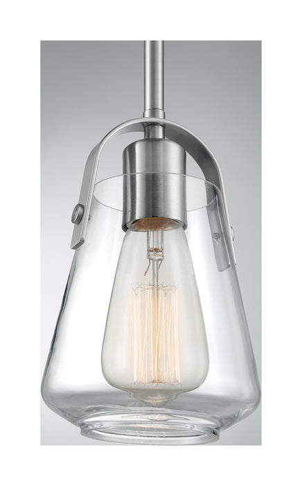 Skybridge One Light Mini Pendant in Brushed Nickel