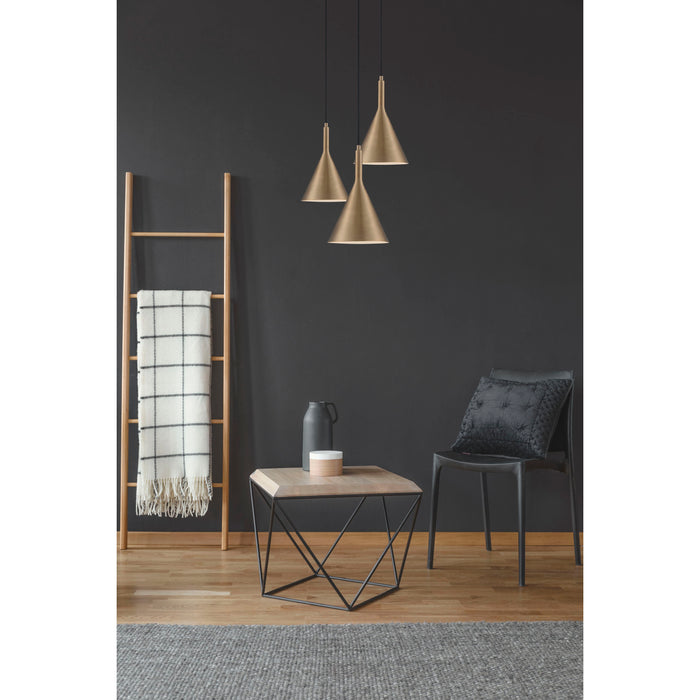 Lightcap One Light Pendant in Burnished Brass