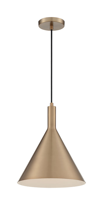 Lightcap One Light Pendant in Burnished Brass