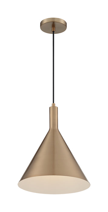 Lightcap One Light Pendant in Burnished Brass