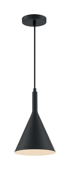 Lightcap One Light Pendant in Matte Black