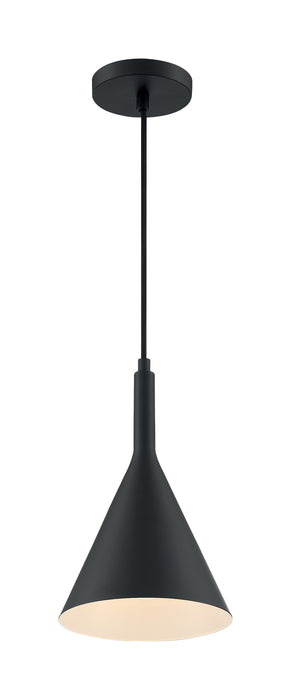 Lightcap One Light Pendant in Matte Black