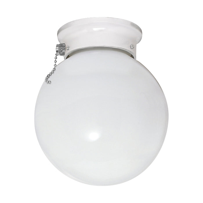 One Light Flush Mount in White
