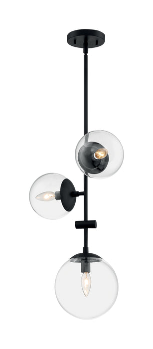 Sky Three Light Pendant in Matte Black