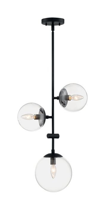 Sky Three Light Pendant in Matte Black