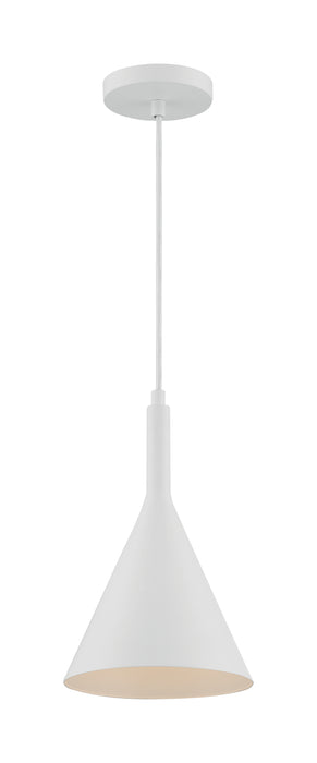 Lightcap One Light Pendant in Matte White