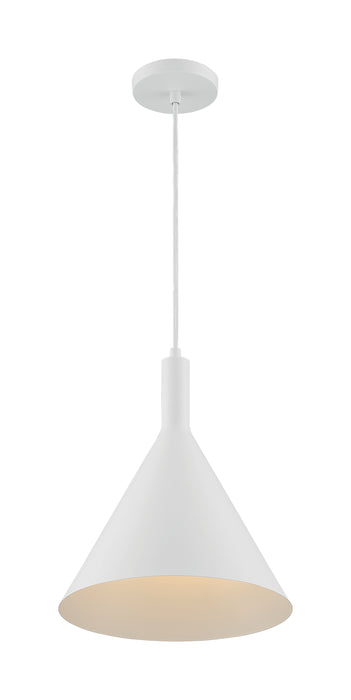 Lightcap One Light Pendant in Matte White