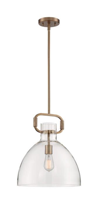 Teresa One Light Pendant in Burnished Brass