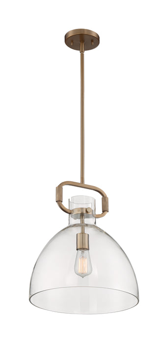 Teresa One Light Pendant in Burnished Brass