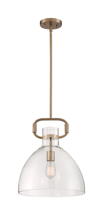 Teresa One Light Pendant in Burnished Brass