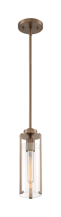 Marina One Light Mini Pendant in Burnished Brass