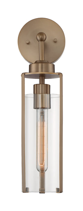 Marina One Light Wall Sconce in Burnished Brass