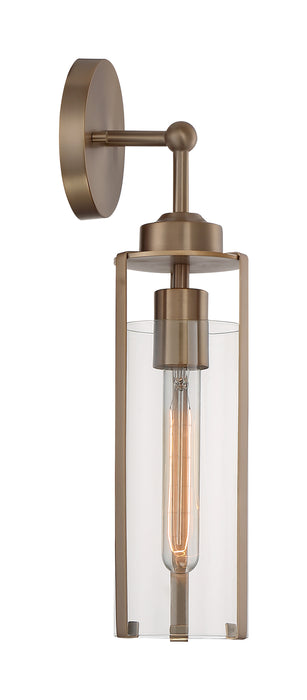 Marina One Light Wall Sconce in Burnished Brass