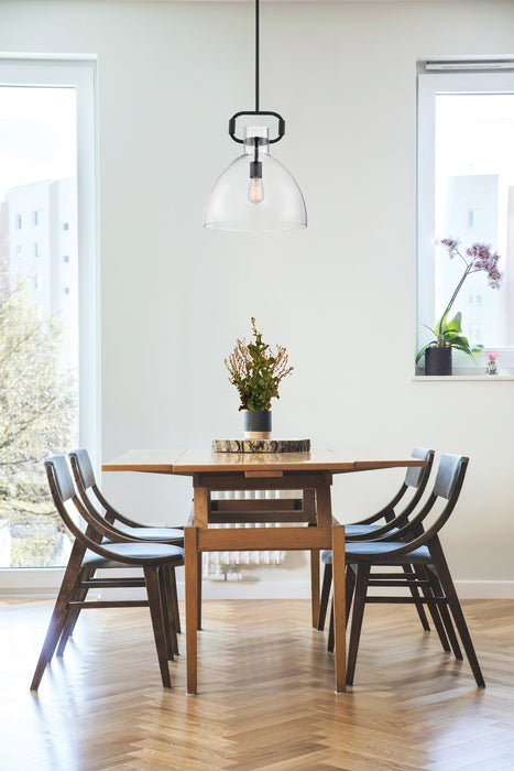 Teresa One Light Pendant in Matte Black