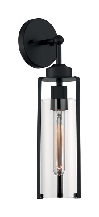 Marina One Light Wall Sconce in Matte Black