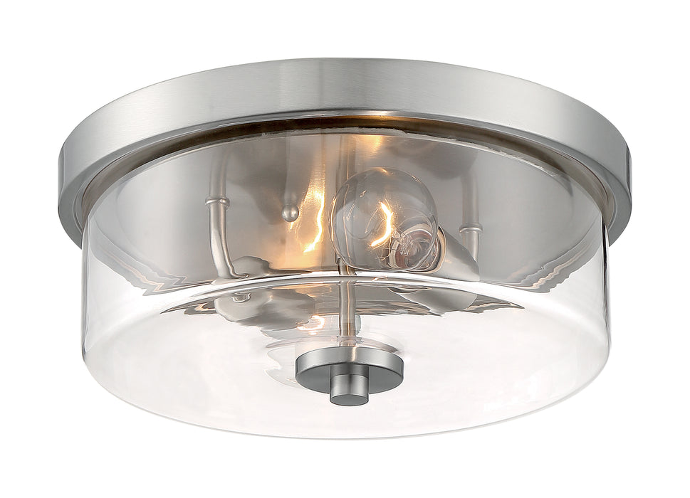 Sommerset Two Light Flush Mount in Brushed Nickel