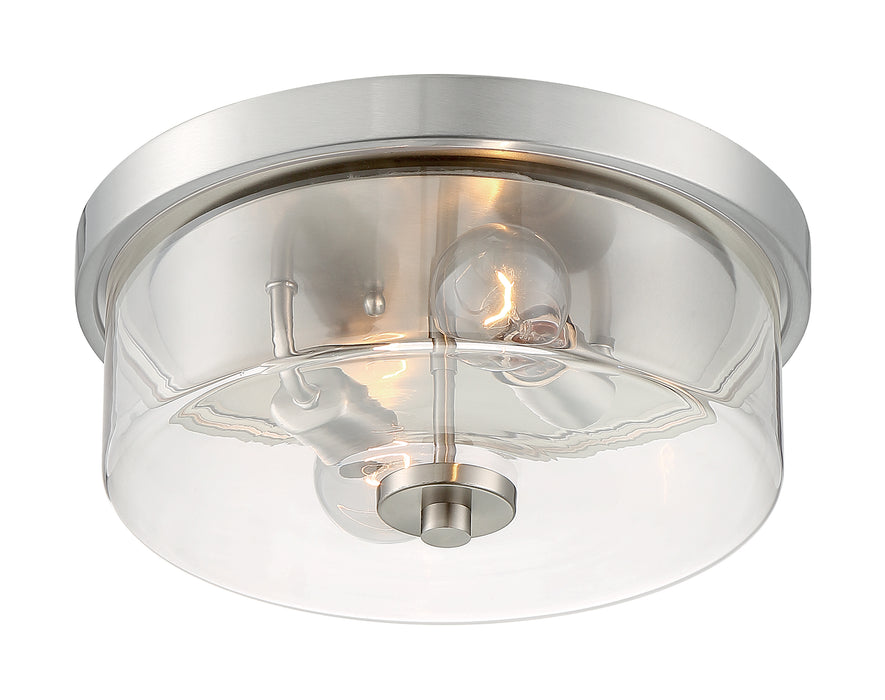 Sommerset Two Light Flush Mount in Brushed Nickel