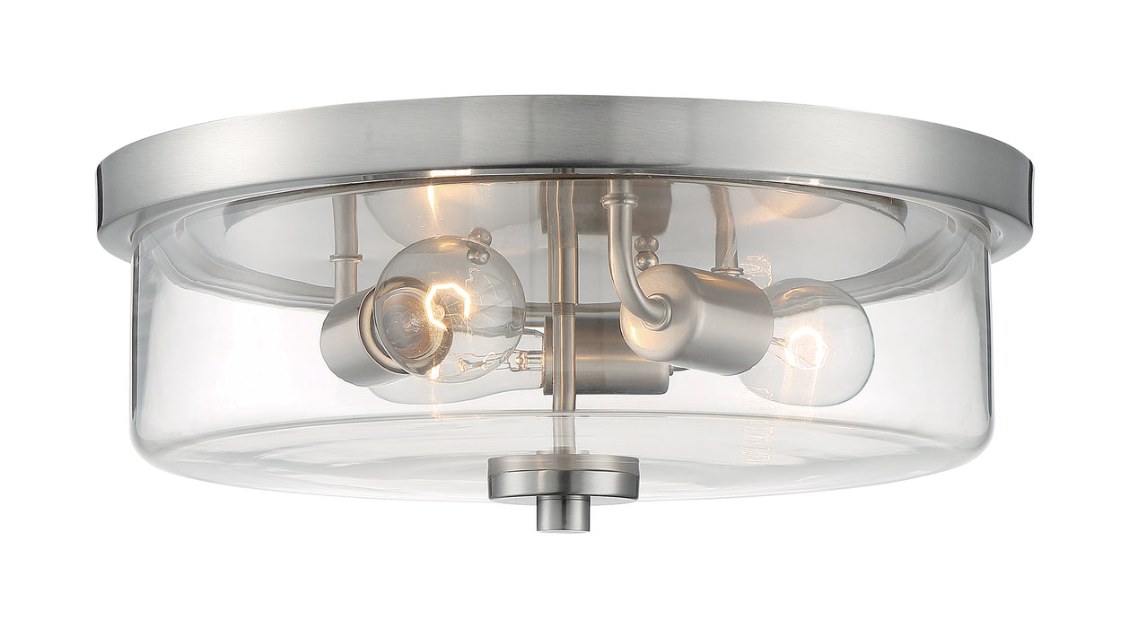 Sommerset Three Light Flush Mount in Brushed Nickel