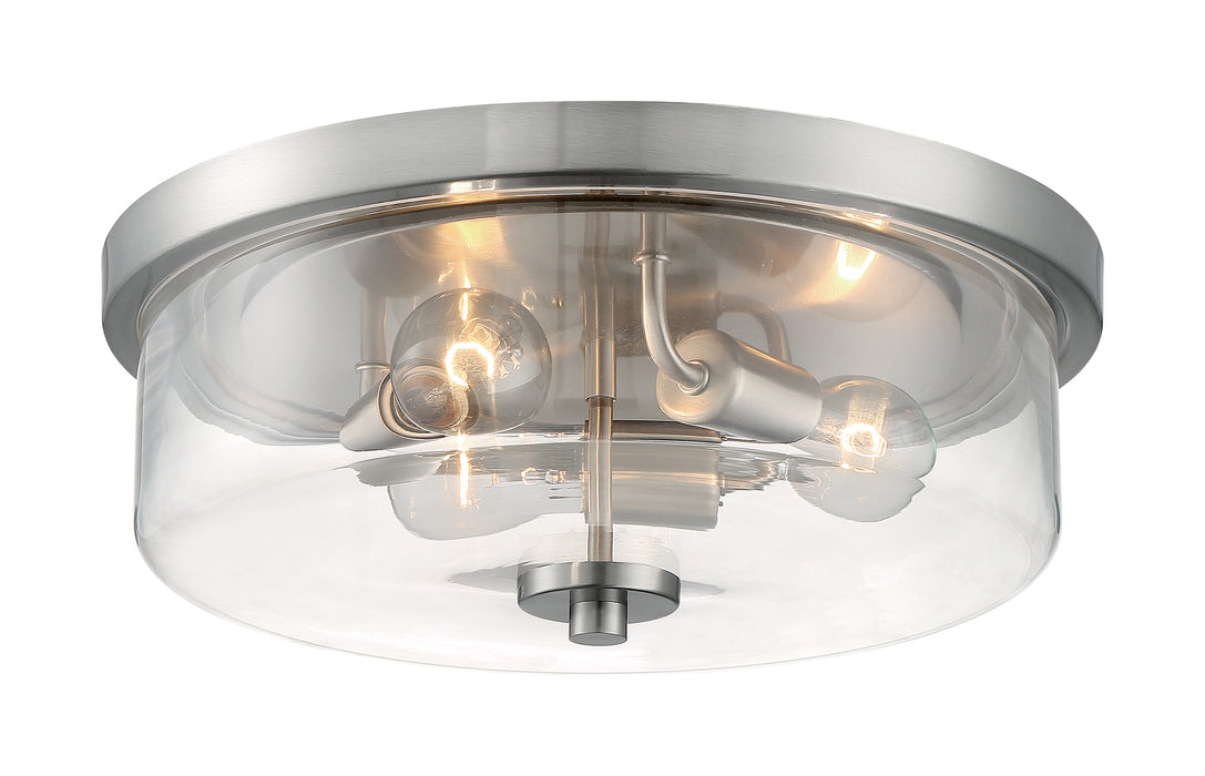 Sommerset Three Light Flush Mount in Brushed Nickel