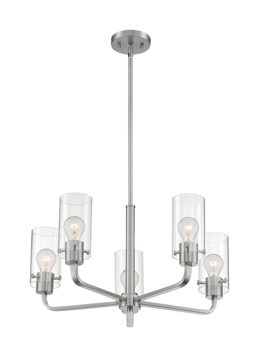 Sommerset Five Light Chandelier in Brushed Nickel