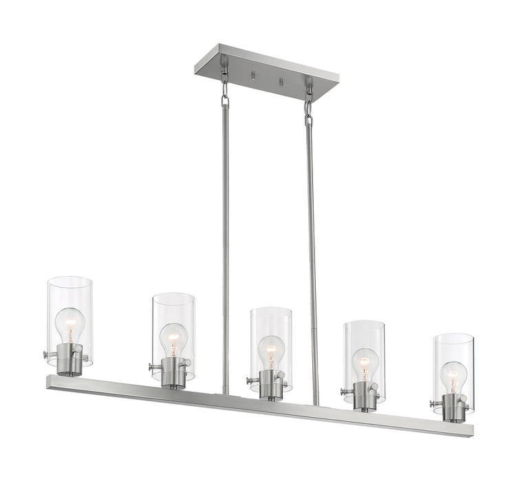 Sommerset Five Light Island Pendant in Brushed Nickel