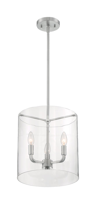 Sommerset Three Light Pendant in Brushed Nickel