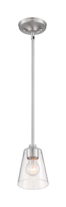 Bransel One Light Mini Pendant in Brushed Nickel