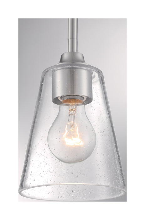 Bransel One Light Mini Pendant in Brushed Nickel