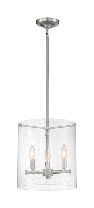 Bransel Three Light Pendant in Brushed Nickel