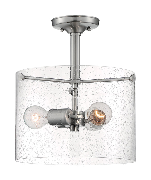 Bransel Three Light Semi Flush Mount in Brushed Nickel