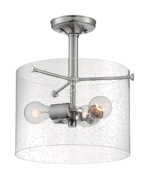 Bransel Three Light Semi Flush Mount in Brushed Nickel